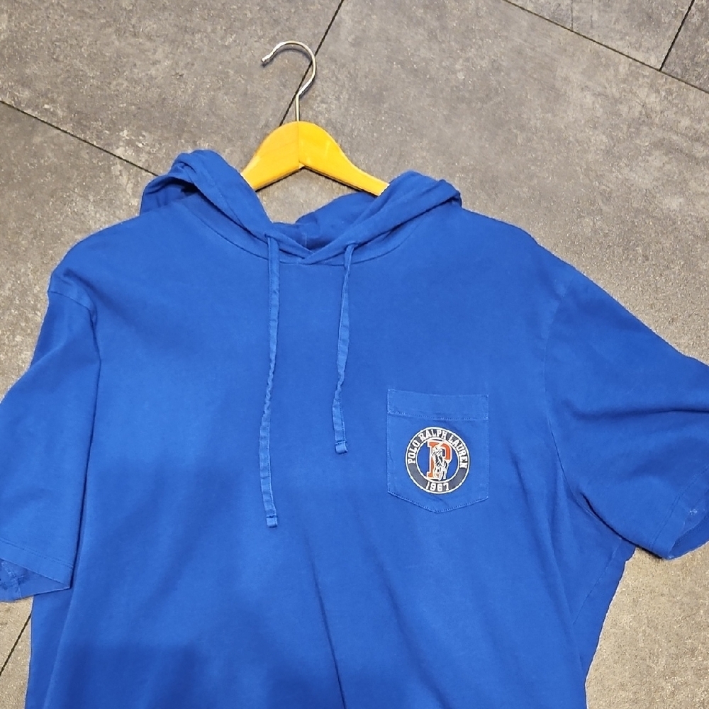 Polo Blue Hoodie with Pocket